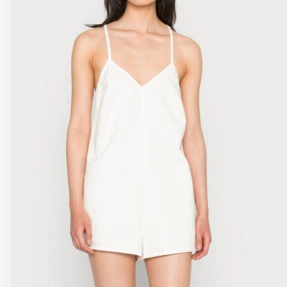 ZARA White Overall Berit Summer Romper- Large - Picture 8 of 16